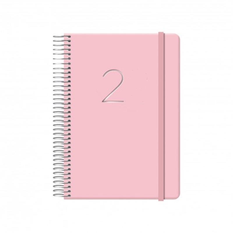 AGENDA GLOSS D/P ESPIRAL 12,5X18 ROSA DOHE