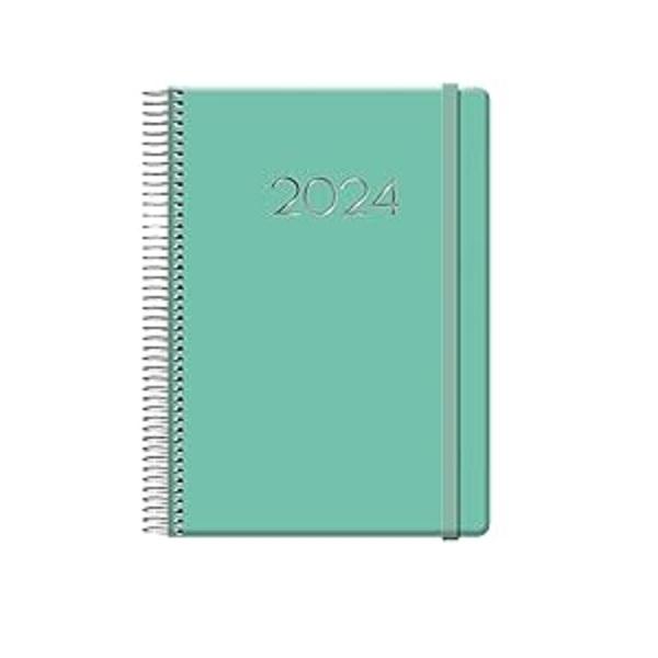 AGENDA GLOSS ESPIRAL DIA PAGINA 12,5X18 VERDE DOHE