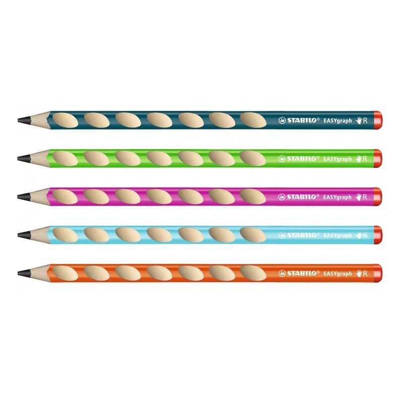 LAPIZ STABILO GRAFITO EASYGRAPH HB DIESTROS COLOR ROSA 322