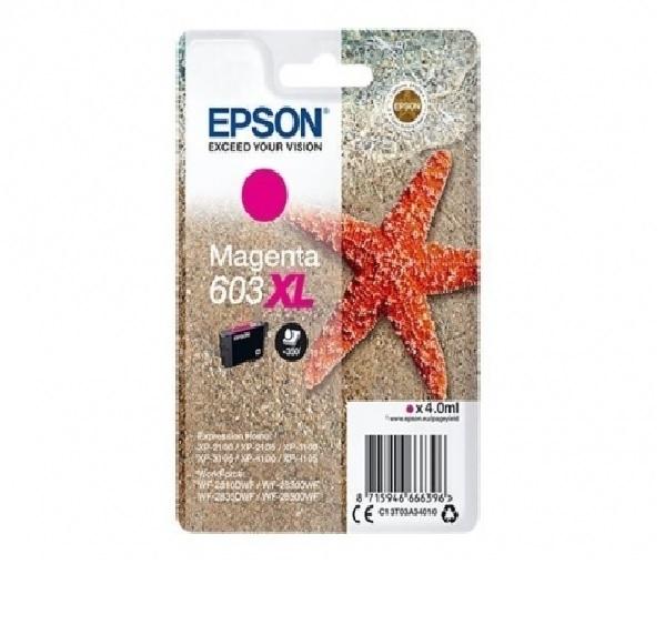 CARTUCHO ORIGINAL EPSON TINTA MAGENTA XP-2100, 3100, 4100 / WF-2830DWF, 2850DWF - 603 XL C13T03A34010