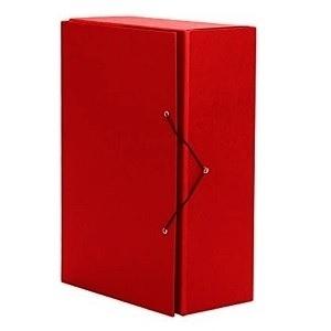 CAJA DE PROYECTOS GANCHO 6CM ROJA GOFRADA FABRISA