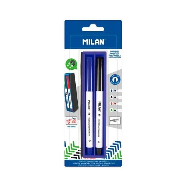 BORRADOR PIZARRA MAGNETICO + 4 ROTULADORES MILAN