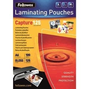 FUNDAS DE PLASTIFICAR DINA6 125MICRAS 100 UNIDADES FELLOWES 5307201