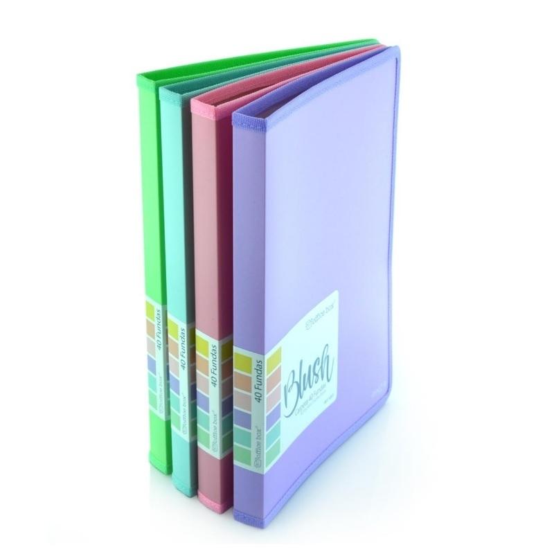 CARPETA DE 40 FUNDAS DINA4 235X320MM COLOR PASTEL