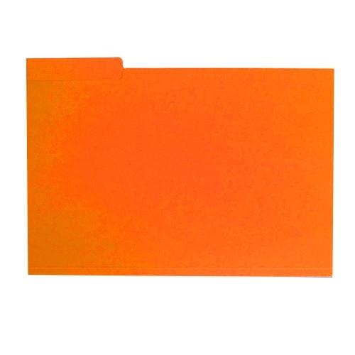 SUBCARPETA CON PESTAÑA LATERAL FOLIO NARANJA 240GR