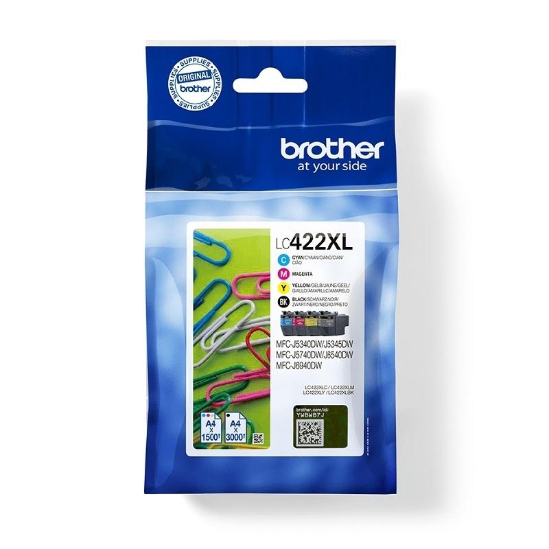CARTUCHO ORIGINAL BROTHER LC422XLVAL PACK 4 COLORES