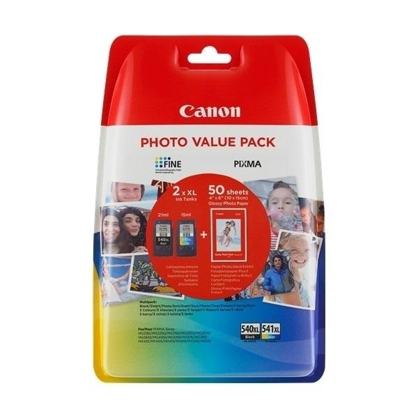 CARTUCHO ORIGINAL CANON PG540L+CL541XL NEGRO+TRICOLOR  PIXMA MG2150 , 3150 , 3600 -  (PACK 2 BLISTER SIN ALARMA) 5222