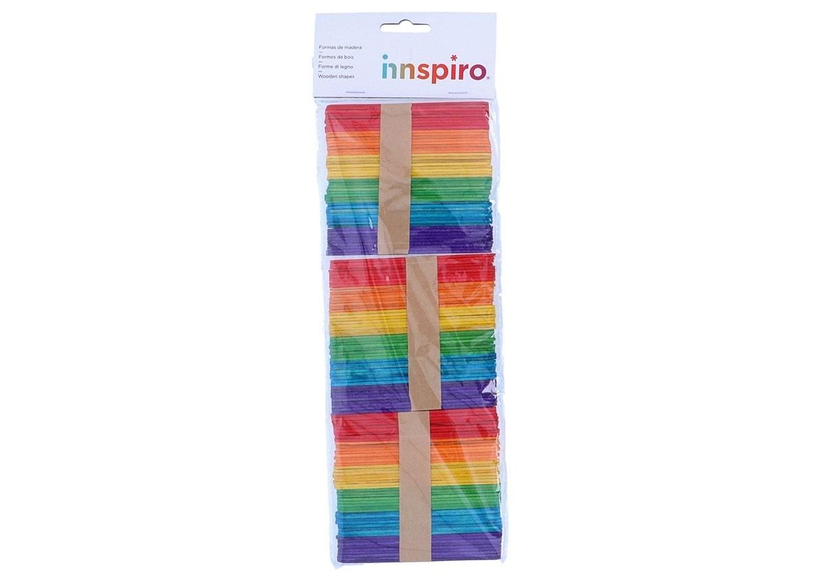 PALOS DE POLO MADERA 73X7X2MM COLORES SURTIDOS 150UDS INNSPIRO 99500