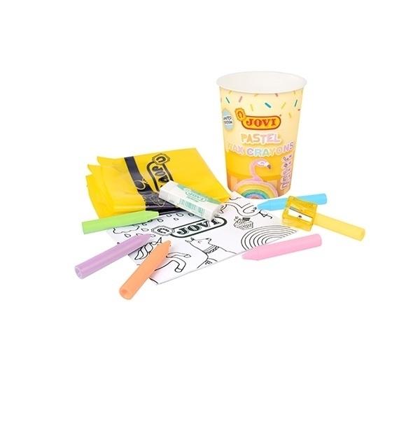 CERAS PLASTICAS CRAYONS PASTEL CON GOMA Y BLOCK PARA DIBUJAR
