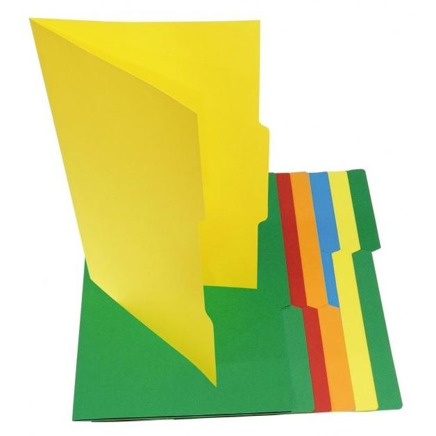 SUBCARPETA CON PESTAÑA CENTRAL FOLIO 250GR ROJO 50UDS