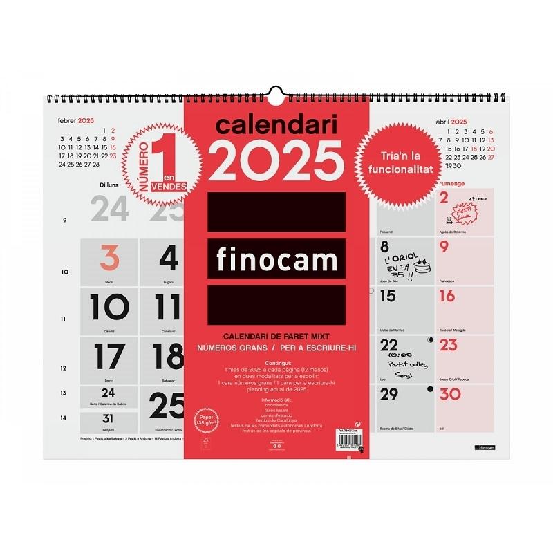 CALENDARIO PARET MIXT XL 2025 CAT