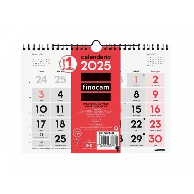 CALENDARIO PARED N GRANDES S 2025