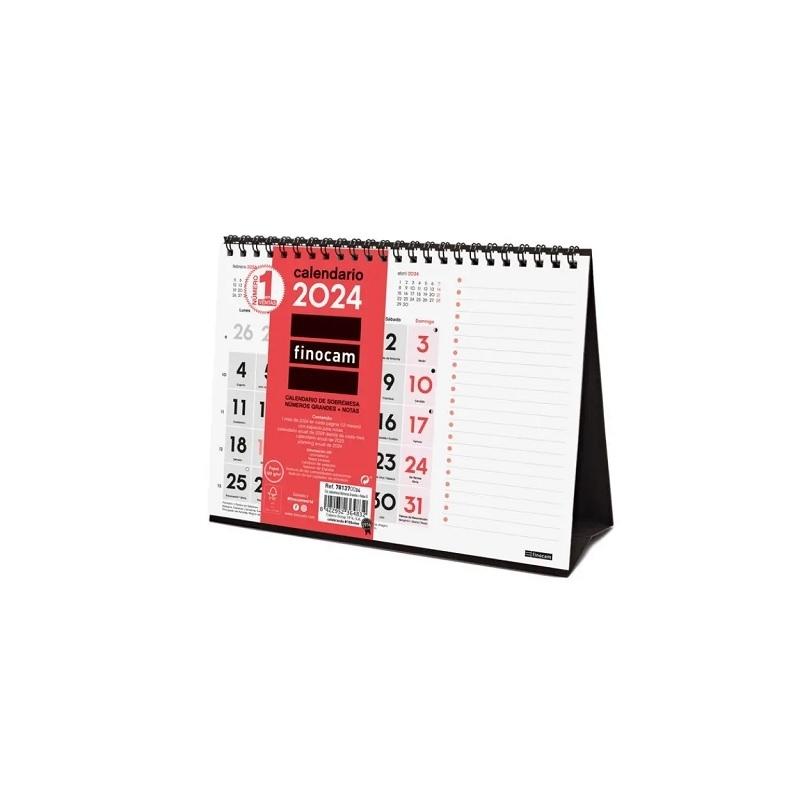 CALENDARIO ANUAL SOBREMESA N.GRANDES+NOTAS S 2024+