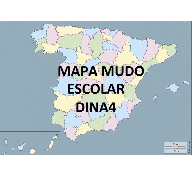 MAPA MUDO COLOR DINA4 ISLAS BALEARES POLITICO
