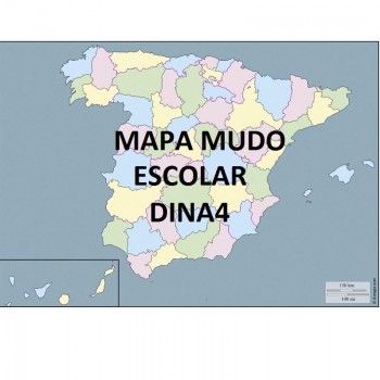 MAPA MUDO COLOR DINA4 ISLAS BALEARES POLITICO