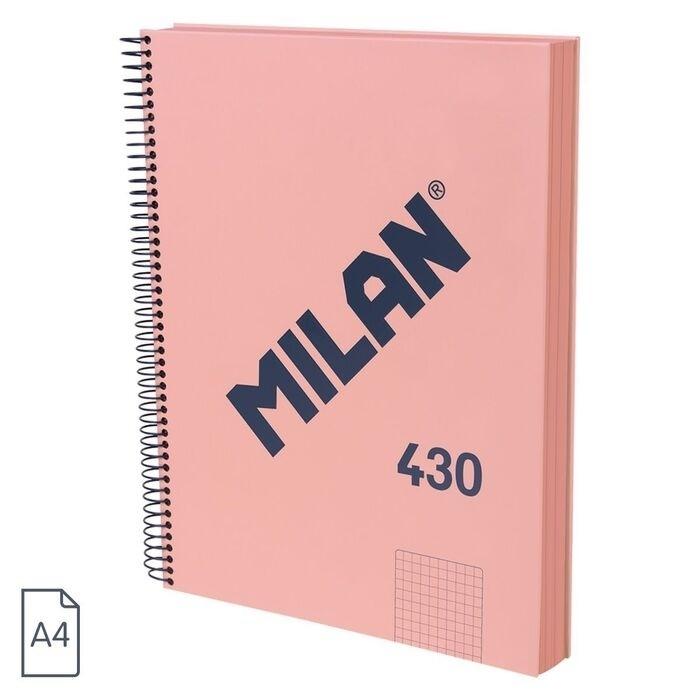 CUADERNO ESP MILAN CUADROS 5X5 DINA4 95GR ROSA 120H