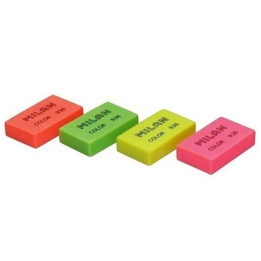 GOMA DE BORRAR NATA  936 RECTANGULARES, COLORES FLUORESCENTES
