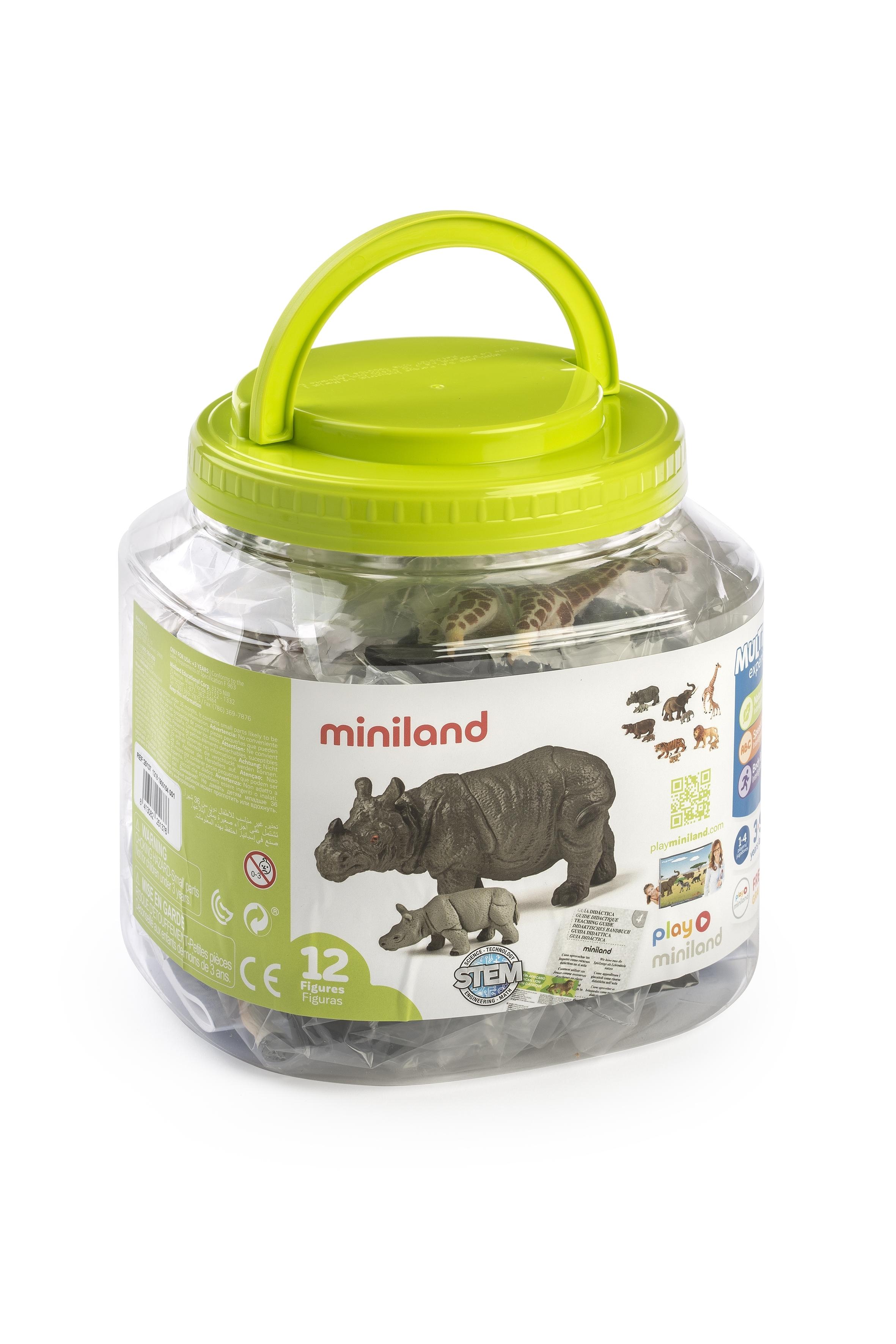 ANIMALES SALVAJES+BEBES 12 UDS MINILAND
