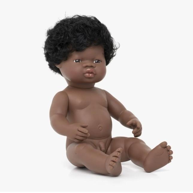 MUÑECO BEBE AFRICANO 38 CM MINILAND