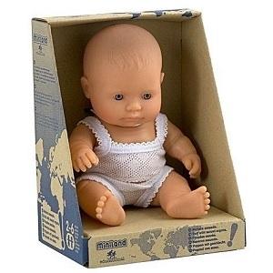 MUÑECO BEBE CAUCASICO 21 CM +10 MESES MINILAND