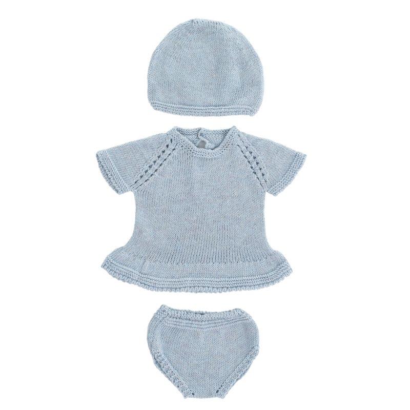 CONJUNTO PUNTO 40CM VESTIDO&GORRO MINILAND