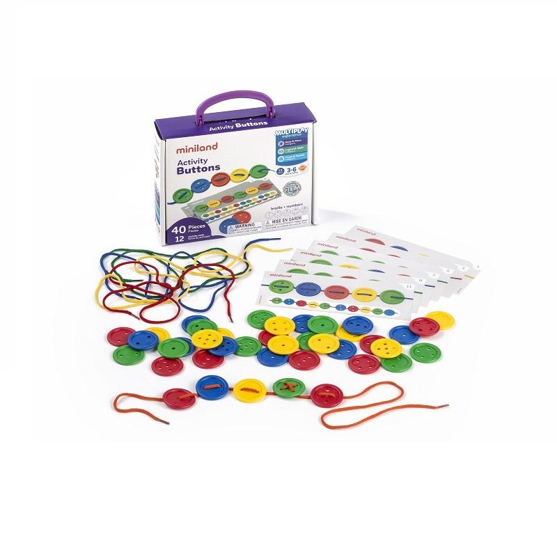 JUEGO DE BOTONES PARA COSIDO ACTIVITY BUTTONS MINILAND 31791