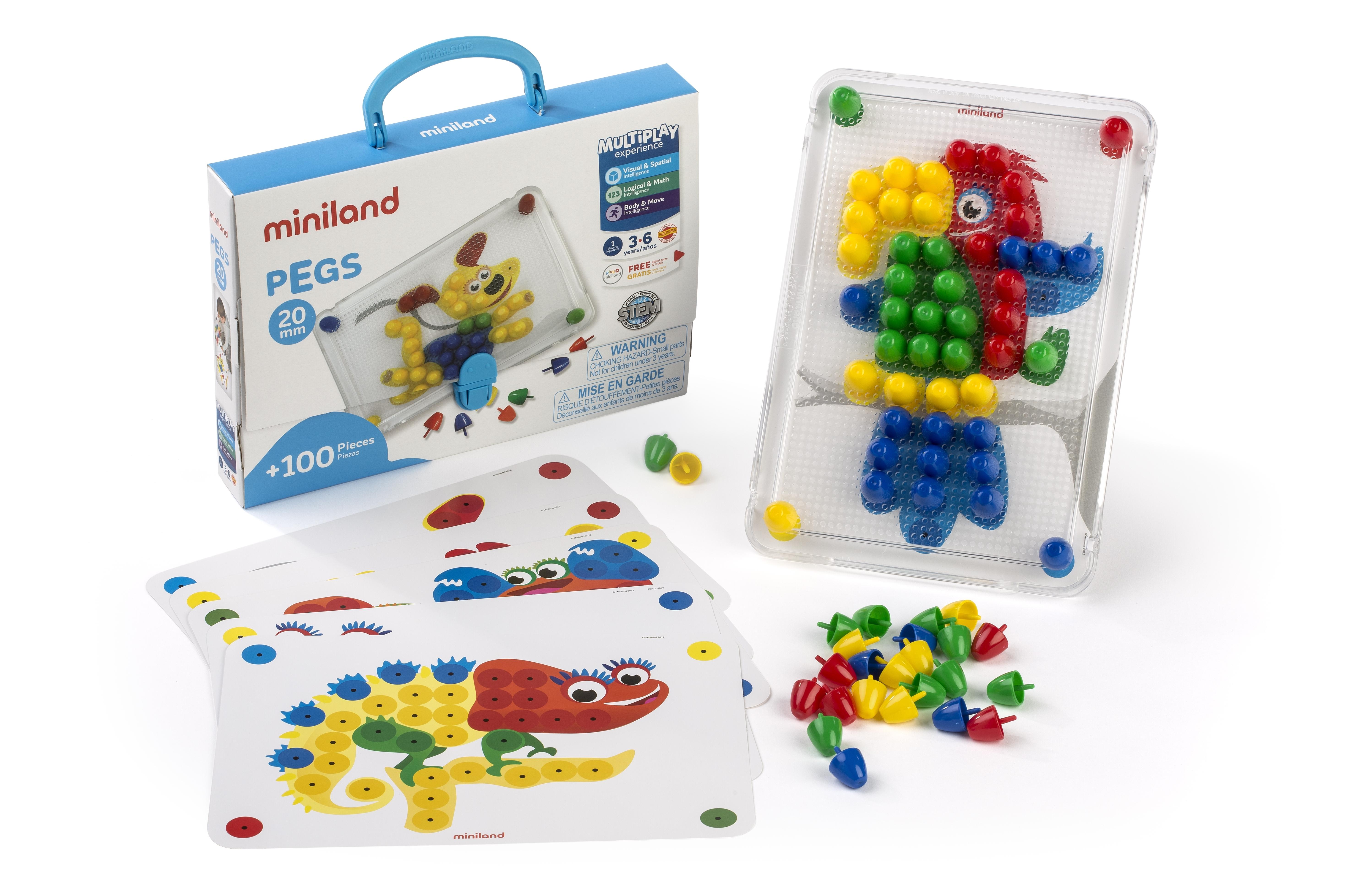 PEGS 20 MM 100 PCS. PRIMARY C. MINILAND