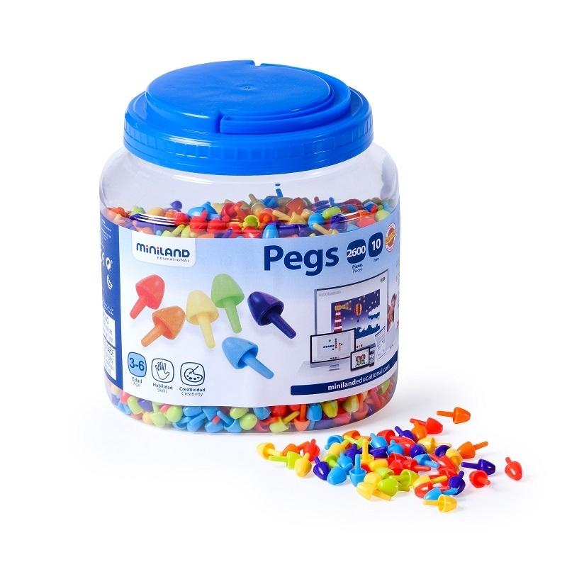 PEGS 10MM 2600 PCS. BRIGHT C. MINILAND