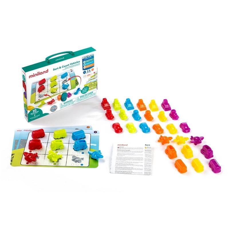 JUEGO DE CONTEO SORT & COUNT VEHICLES MINILAND 45340
