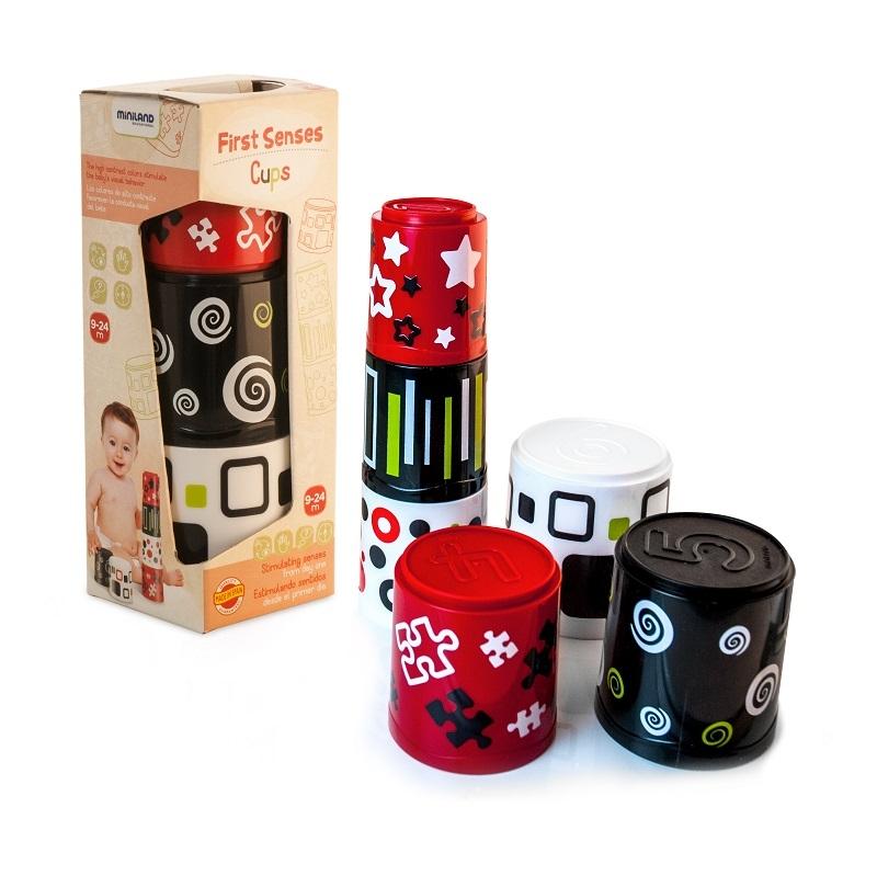CUBOS APILABLES PRIMERAS SENSACIONES FIRST SENSES: CUPS MINILAND 97311