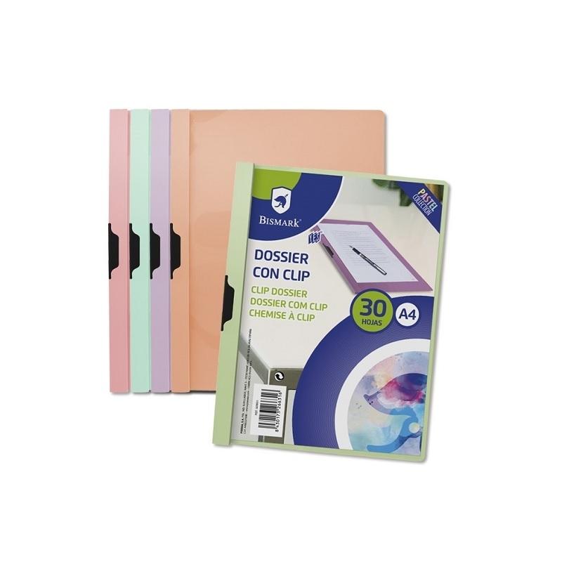 DOSSIER CON PINZA DINA4 PPP PASTEL BISMARK