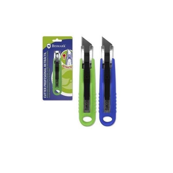 CUTTER 18MM RETRACTIL DE SEGURIDAD BISMARK 326994