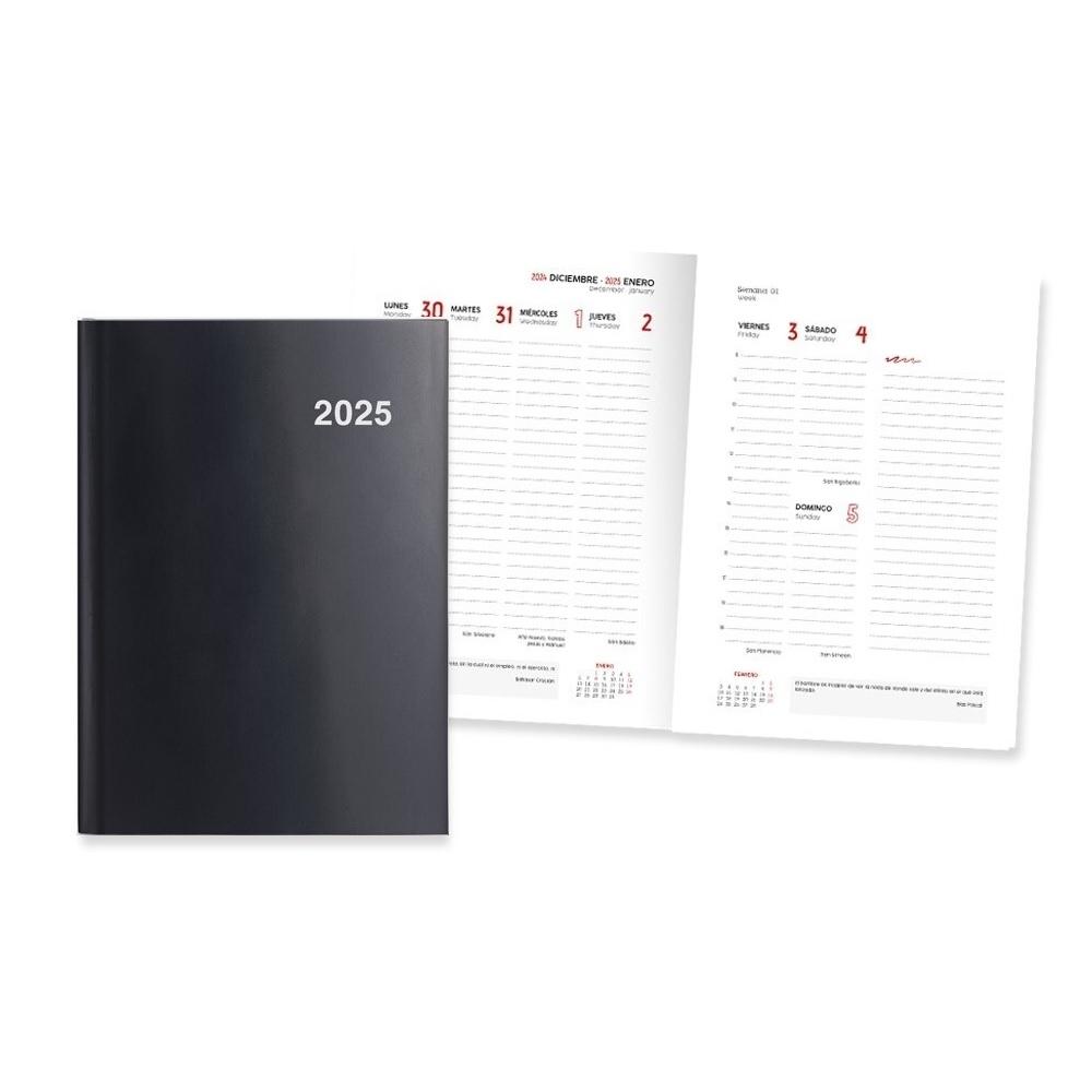 AGENDA PARIS SV 15X21 NEGRO 2025