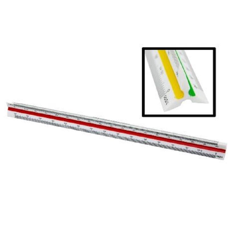 ESCALIMETRO TRIANGULAR 30CM ESCALA 1100 1200 1250 1300 1400 1500
