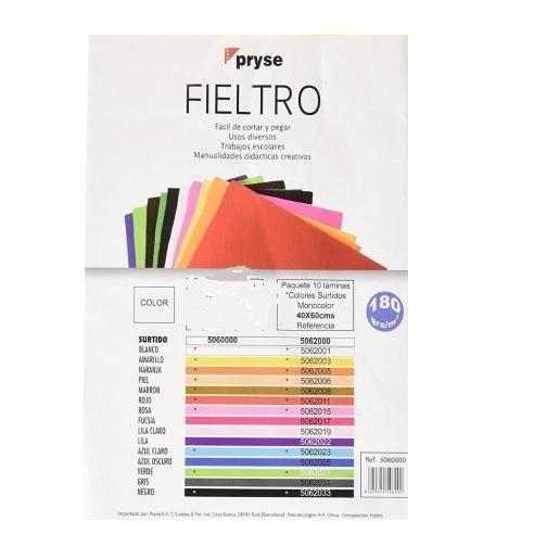 FIELTRO PLANO 40X60CM COLOR FUCSIA PRYSE ( 10 )