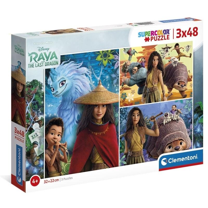 PUZZLE 3X48 PIEZAS RAYA Y EL ULTIMO DRAGON CLEMENTONI 25259