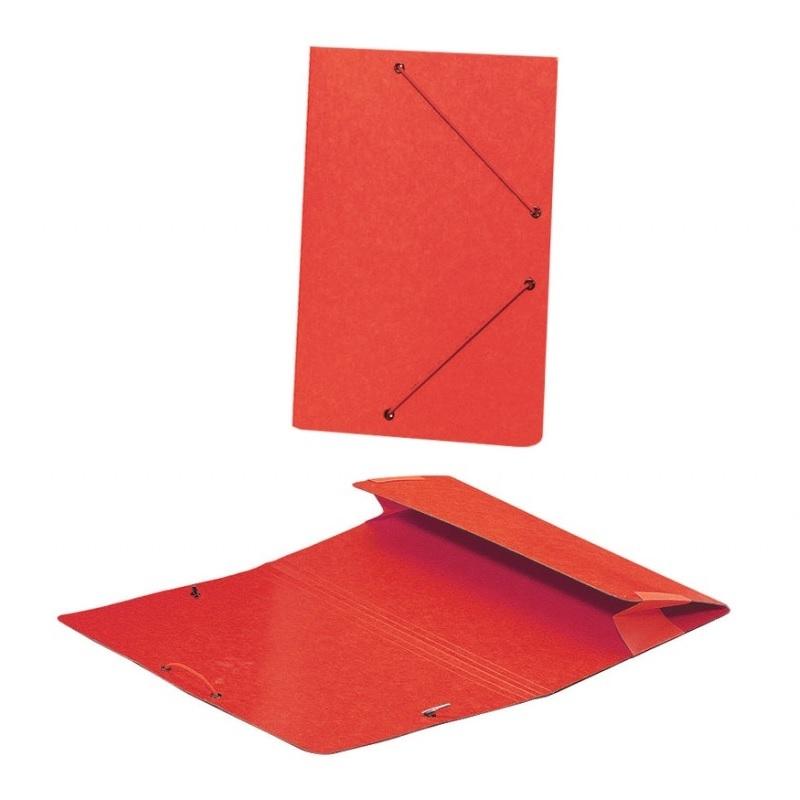 CARPETA GOMAS 4º CARTON BOLSA COLORES BRILLO ROJA