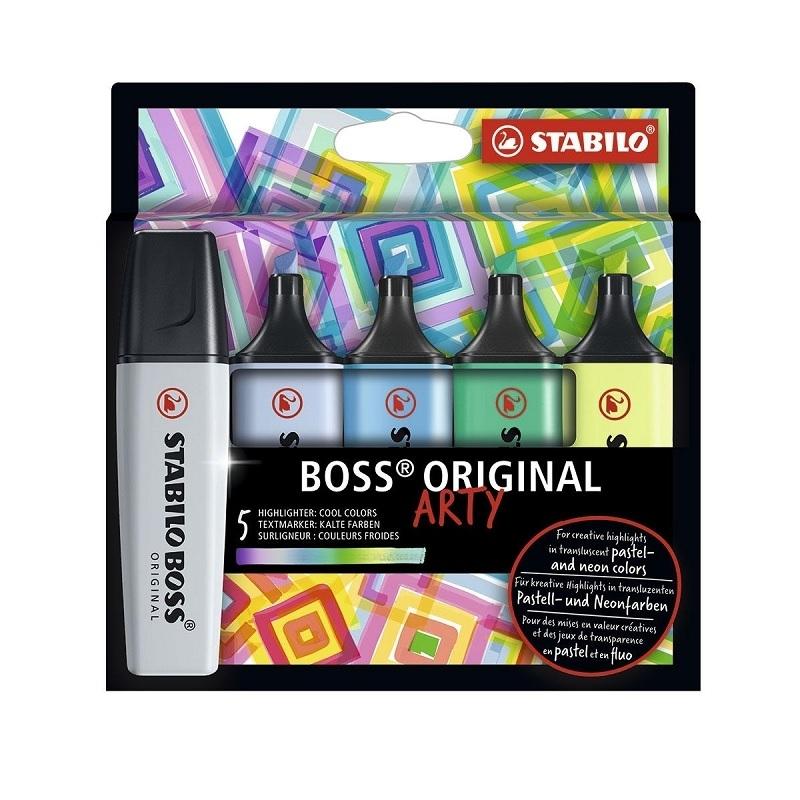 MARCADORES FLUORESCENTES STABILO BOSS 70  ARTY LINE 5 COLORES