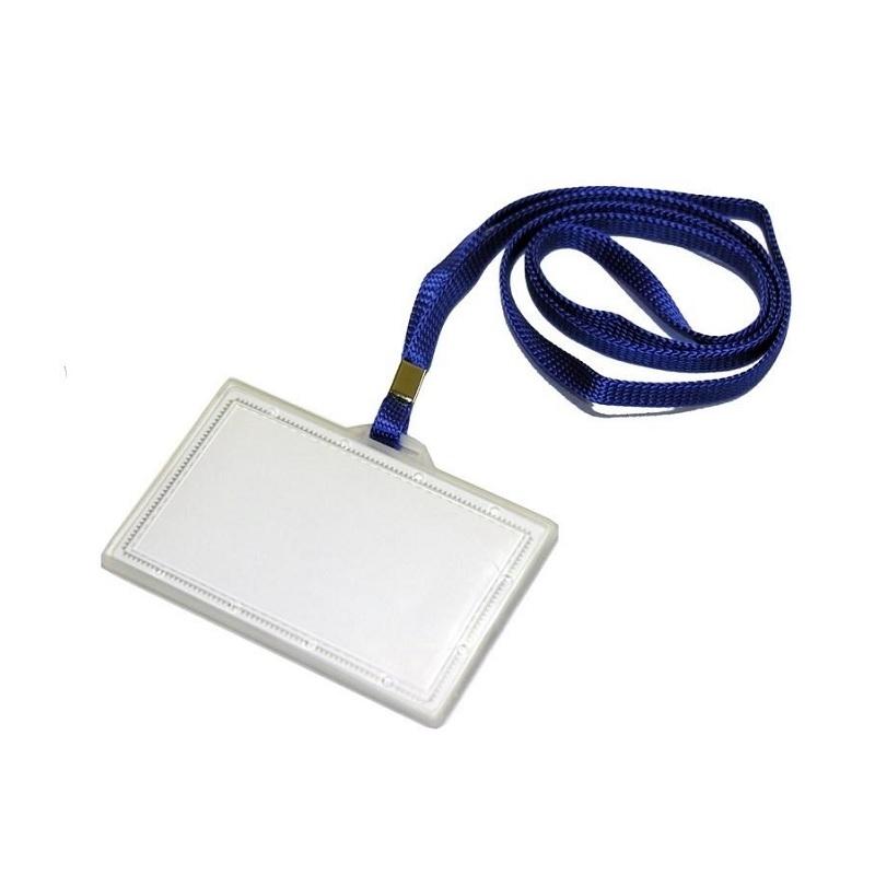 TARJETA IDENTIFICACION CON CORDON AZUL 55X90 (50)