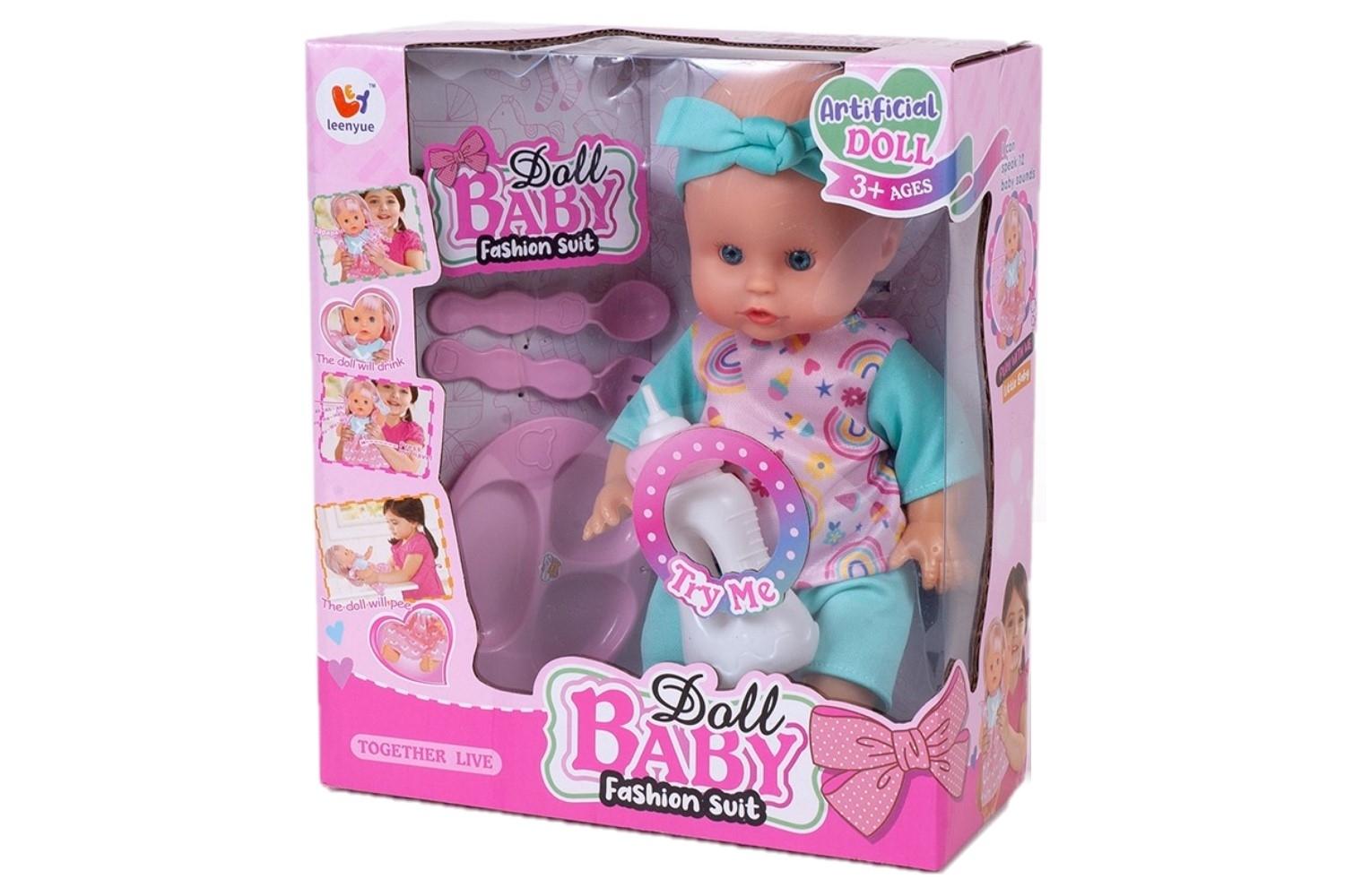 MUÑECO BEBE BIBERON ACCESORIOS SONIDO