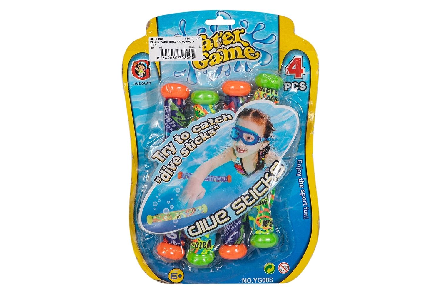 BASTONES BUSCAR BAJO AGUA BLISTER 4 PCS