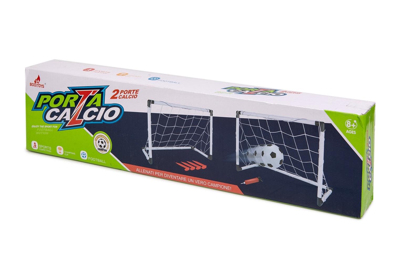 PORTERIAS FUTBOL 2 CON BALON CAJA