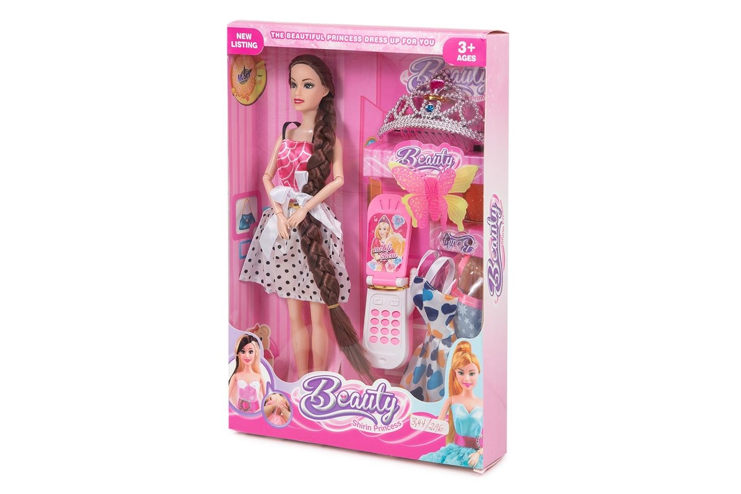 MUÑECA TRENZA LARGA ACCESORIOS