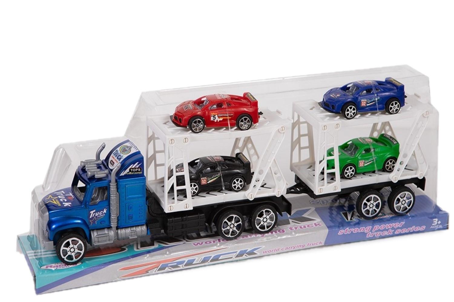 CAMION REMOLQUE 4 COCHES BURBUJA