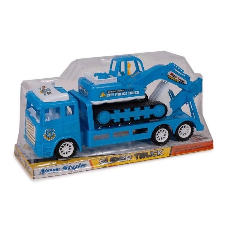 CAMION POLICIA CON EXCAVADORA BURBUJA