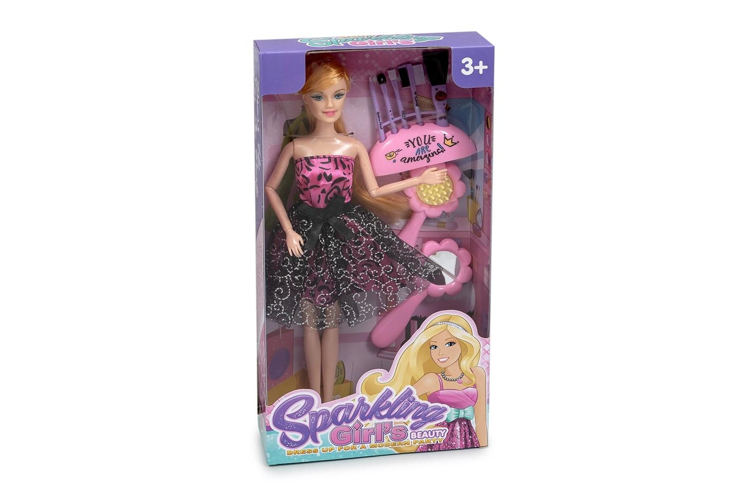 MUÑECA VESTIDO CON ACCESORIOS EN CAJA