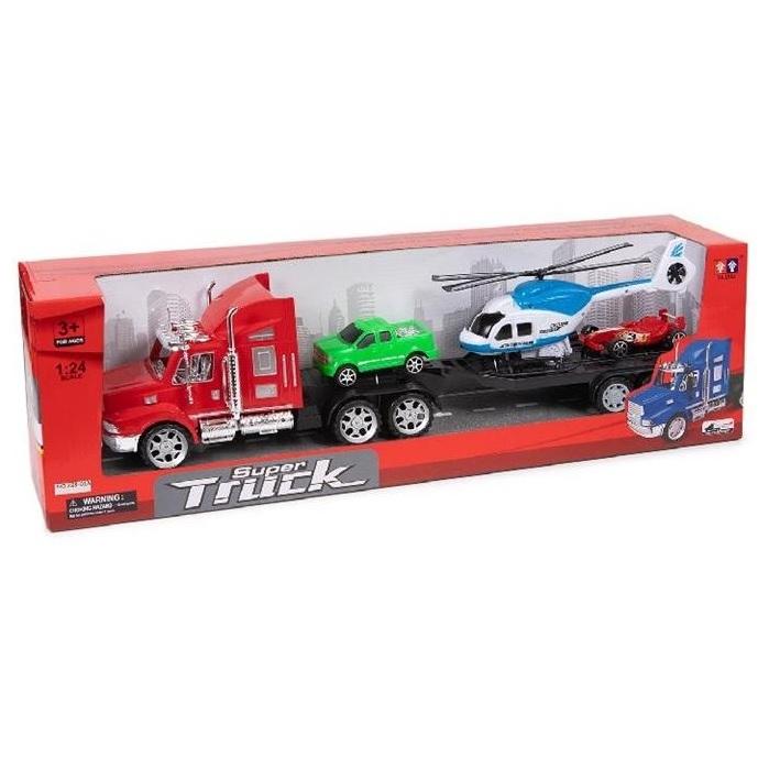 CAMION REMOLQUE CON 3 VEHICULOS