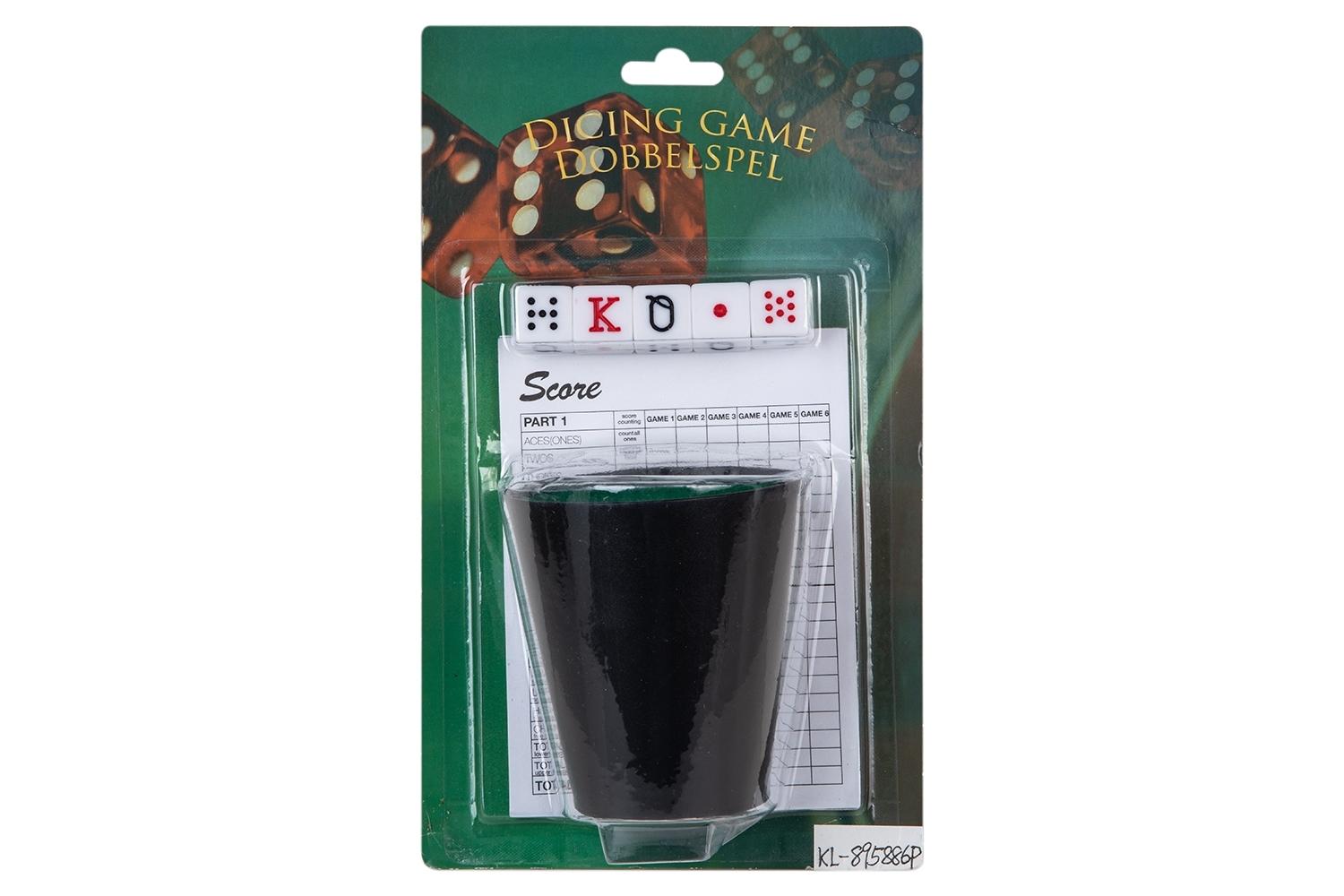 CUBILETE DADOS POKER EN BLISTER