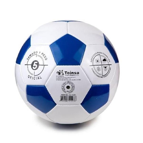 BALON FUTBOL BLANCO Y AZUL