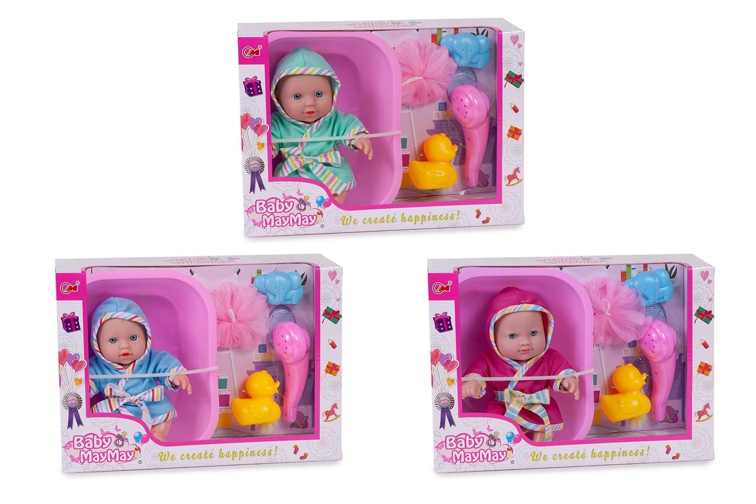 MUÑECO BEBE ALBORNOZ BAÑERA ACCESORIOS